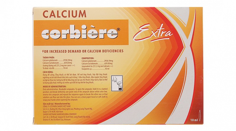 Calcium Corbière Extra trị loãng xương, còi xương